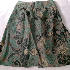 DKNY Olive Green 100% Linen Skirt Size 2